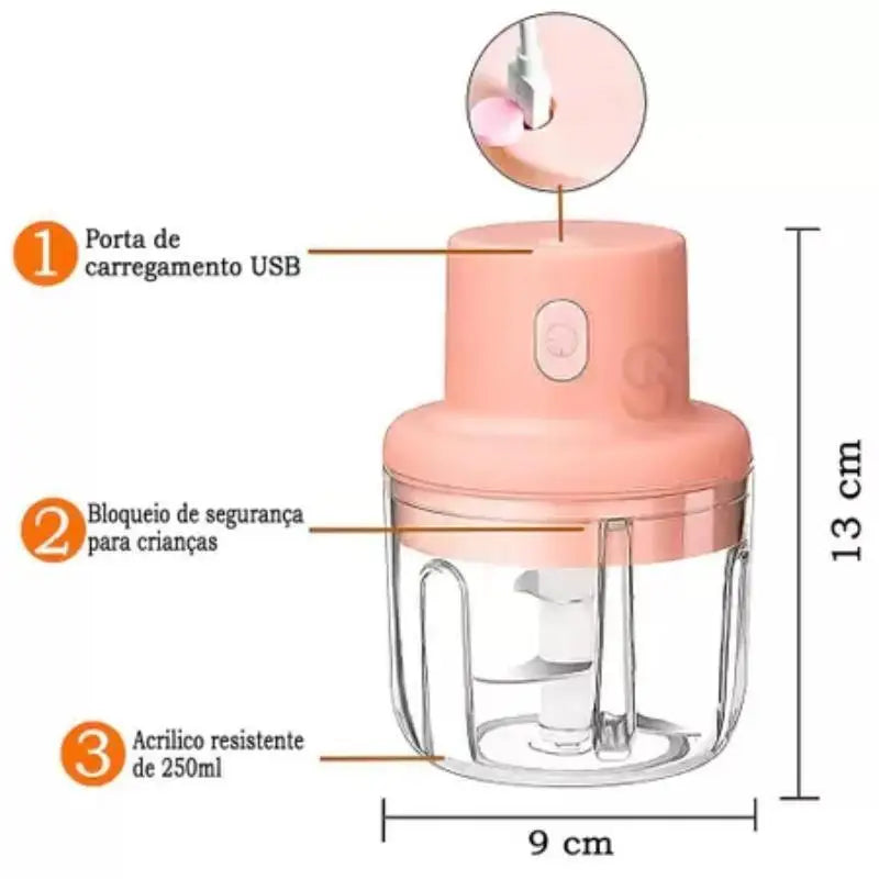 Mini Triturador de Alimentos para Pets - 250ml