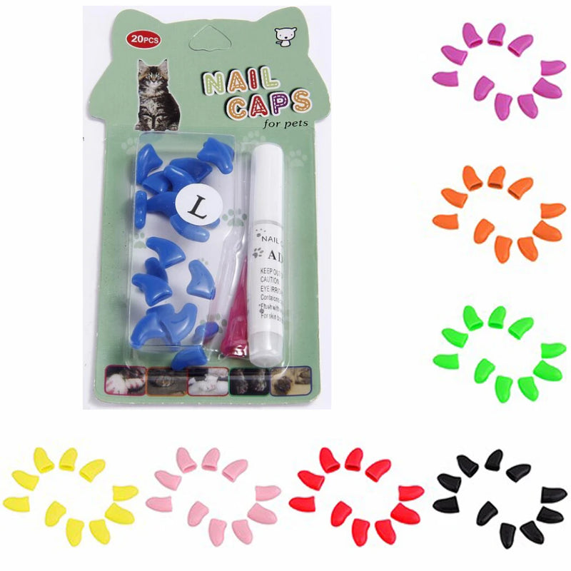 Protetor de Unhas para Gatos - Kit 20 Peças