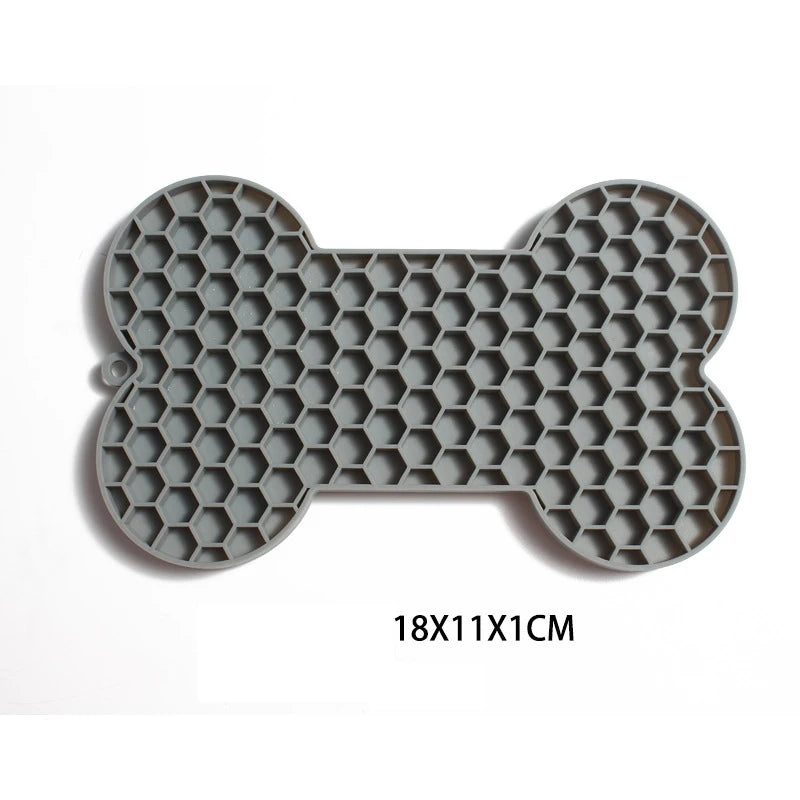 Tigela de Silicone para Cachorros - Formato de Osso